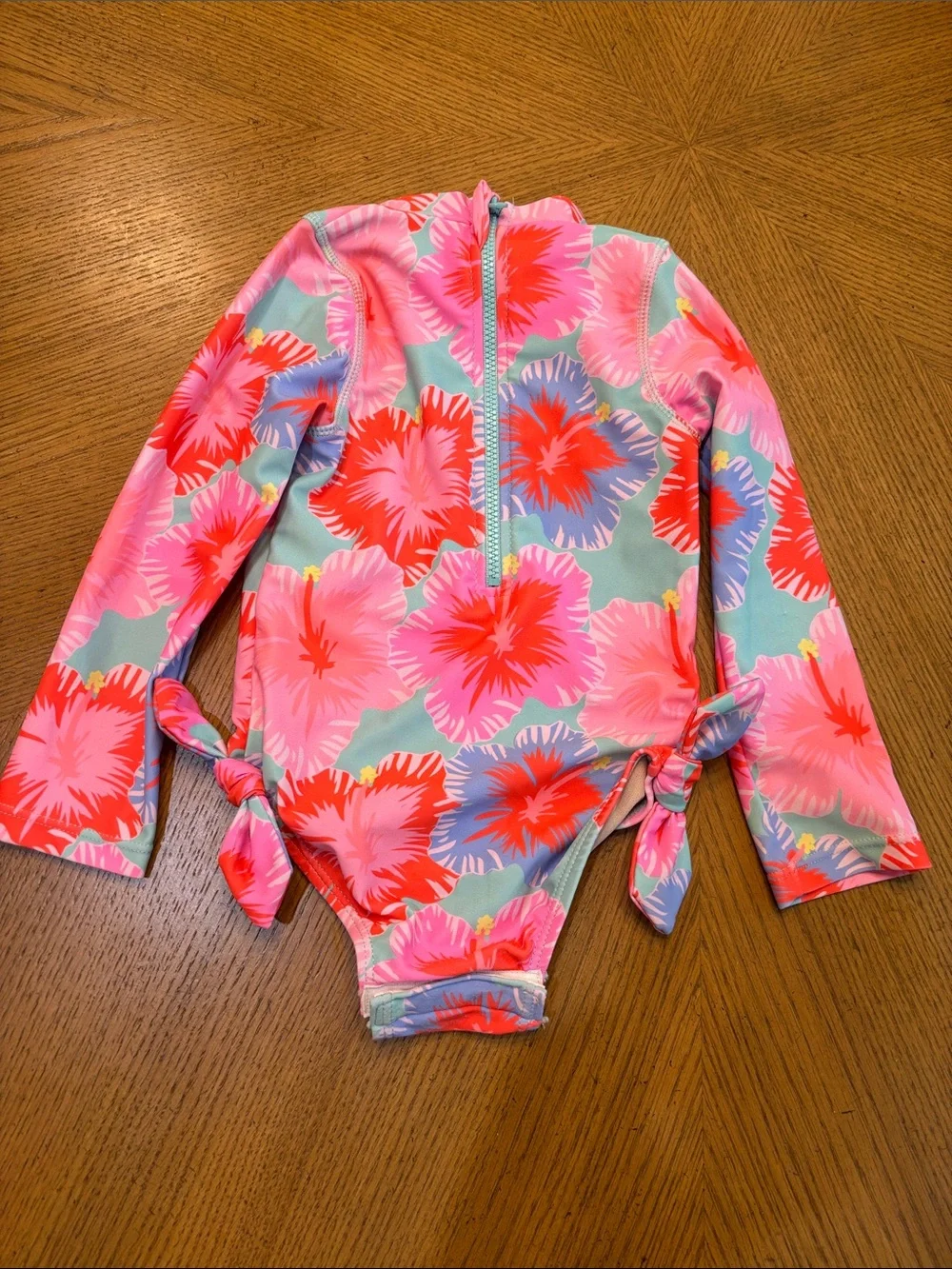 Shade critters - palm beach Long-Sleeve Floral One-Piece Swimsuit - Pink Multi